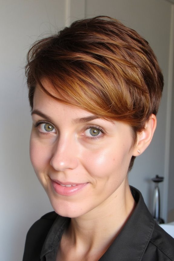 36+ Cutest Ways to Get a Pixie Cut With Highlights for a Dimensional Crop in 2025 53 warm auburn pixie highlights