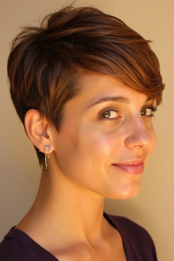 36+ Cutest Ways to Get a Pixie Cut With Highlights for a Dimensional Crop in 2025 5 warm caramel balayage pixie