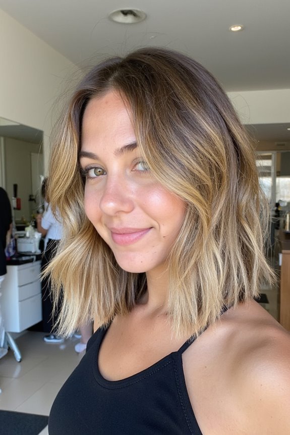 29+ Super-Cute Jaw-Length Haircut Ideas Taking Over Salons in 2025 43 wavy bob with balayage