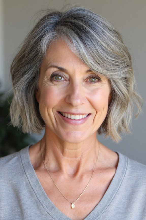15+ Trendy Short Bob With Bangs Ideas Women Over 50 Are Loving in 2025 24 wavy bob with bangs
