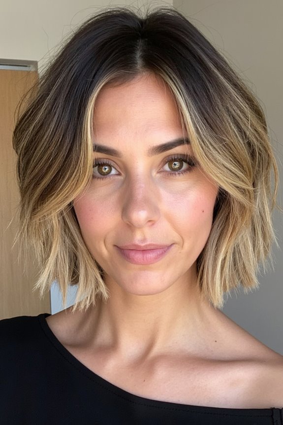 30+ Short Wavy Bob Haircuts Trending Right Now in 2025 18 wavy bob with highlighted dimension