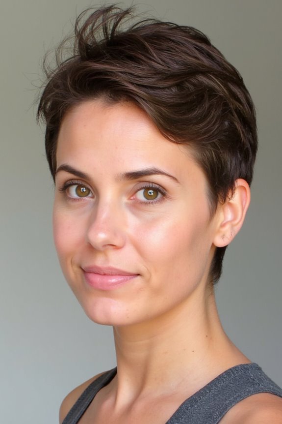 42+ Flattering Short Hairstyles for Long Faces in 2025 102 wavy pixie side part