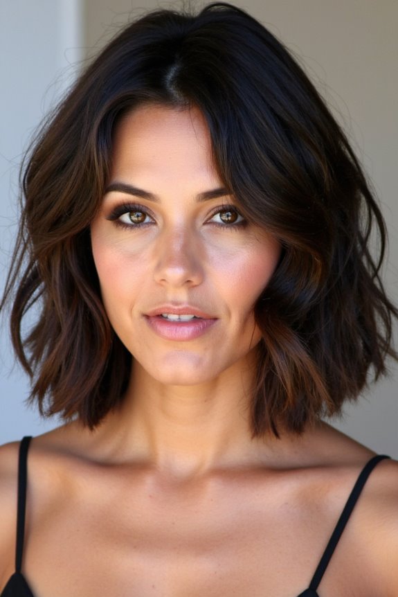 16+ Amazing Examples of Short Dark Brown Hair in 2025 27 wavy short dark brown hairstyle