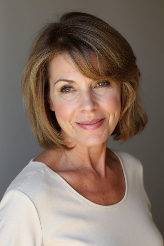 15+ Stylish Wedge Haircuts for Women Over 50 in 2025 8 wedge haircut with bangs