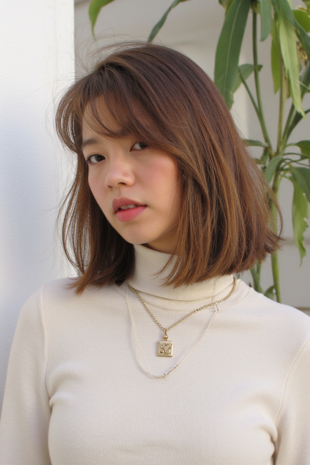 33+ Jaw-Length Bob Haircuts to See If You Want a Chic Crop in 2025 36 wispy bangs enhance bob hairstyle