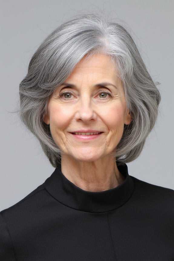 41+ Easy and Stylish Short Bobs With Bangs for Women Over 60 in 2025 6 wispy bangs textured bob elegance