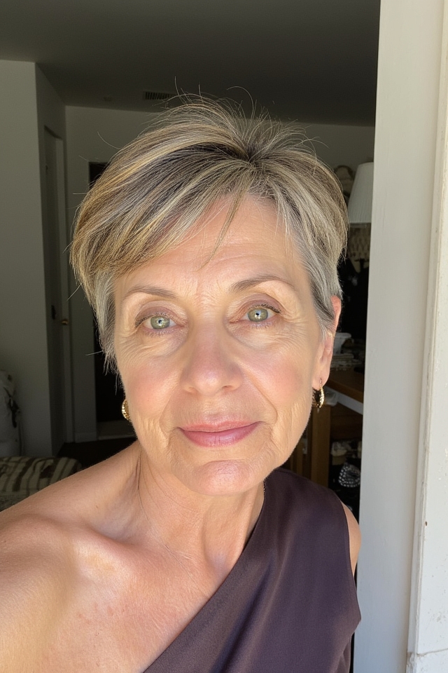 50+ Fabulous Short Haircuts Women Over 60 Are Getting in 2025 88 wispy bangs with textured crop